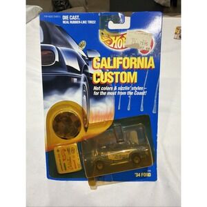 1989 Hot Wheels California Custom '34 Ford Real Riders. Sealed Package. New